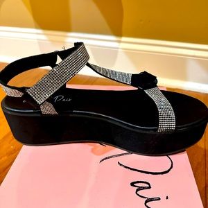 Brand New Wild Pair Rhinestone Sandals size 10